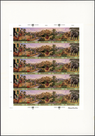 Thematik: Tiere-Elefanten / Animals Elephants: 1996, UNO Vienna. Imperforate Die Proof Pane Of 5 Str - Elefantes