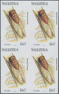 Thematik: Tiere-Insekten / Animals-insects: 2002, Mauritius. IMPERFORATE Block Of 4 For The 7rs Valu - Andere & Zonder Classificatie