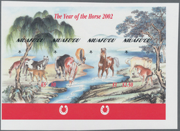 Thematik: Tiere-Pferde / Animals-horses: 2002, TONGA-NIUAFO'OU: Chinese New Year Of The Horse IMPERF - Caballos