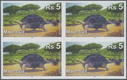 Thematik: Tiere-Schildkröten / Animals-turtles: 2009, Mauritius. IMPERFORATE Block Of 4 For The 5rs - Schildpadden