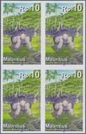 Thematik: Tiere-Schildkröten / Animals-turtles: 2009, Mauritius. IMPERFORATE Block Of 4 For The 10rs - Tortugas