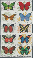 Thematik: Tiere-Schmetterlinge / Animals-butterflies: 1984, BURUNDI: Butterflies Complete Perforate - Papillons