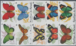 Thematik: Tiere-Schmetterlinge / Animals-butterflies: 1984, BURUNDI: Butterflies Complete Perforate - Papillons