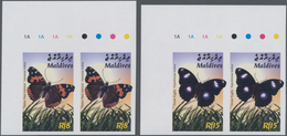 Thematik: Tiere-Schmetterlinge / Animals-butterflies: 2003, MALDIVES: Butterflies Complete Set Of Fo - Vlinders