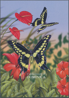 Thematik: Tiere-Schmetterlinge / Animals-butterflies: 2004, Dominica. IMPERFORATE Souvenir Sheet For - Vlinders