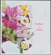 Thematik: Tiere-Schmetterlinge / Animals-butterflies: 2006, TOGO: Butterflies Complete Set Of Four I - Mariposas