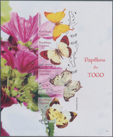 Thematik: Tiere-Schmetterlinge / Animals-butterflies: 2006, Togo. IMPERFORATE Miniature Sheet For Th - Papillons