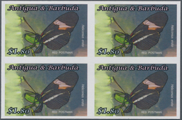 Thematik: Tiere-Schmetterlinge / Animals-butterflies: 2010, Antigua & Barbuda. IMPERFORATE Block Of - Schmetterlinge