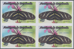 Thematik: Tiere-Schmetterlinge / Animals-butterflies: 2010, Antigua & Barbuda. IMPERFORATE Block Of - Mariposas