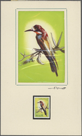 Thematik: Tiere-Vögel / Animals-birds: 1976. An Exceptional Series Of 5 Original Gouache Paintings ( - Andere & Zonder Classificatie
