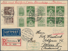 Thematik: Verkehr-Auto / Traffic-car: 1929, Denmark. Beautiful Franking On Registered Airmail Cover - Coches