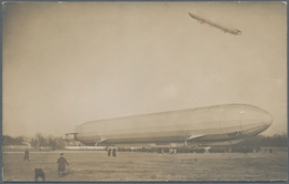 Thematik: Zeppelin / Zeppelin: 1912. Real Photo Postcard Of The Hansa And Ill-fated Military L1 Airs - Zeppelines