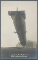 Thematik: Zeppelin / Zeppelin: 1913. Rare Early Sanke Real Photo Postcard Of Airship At Potsdam Luft - Zeppelins