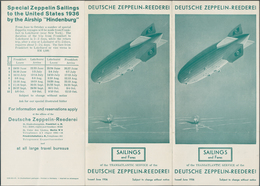 Thematik: Zeppelin / Zeppelin: 1936. Original Schedule Of All Hindenburg LZ129 Zeppelin Flights For - Zeppelines
