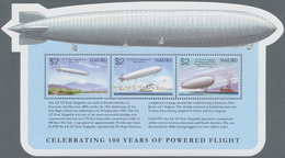 Thematik: Zeppelin / Zeppelin: 2003, NAURU: 100 Years Of Powered Flight (Zeppelin) Complete Set In A - Zeppelines