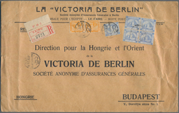 Ägypten: 1913 Printed Envelope Used Registered From Cairo To Budapest, Franked By 1pi. Ultramarine B - 1866-1914 Ägypten Khediva