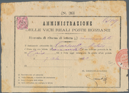 Ägypten - Dienstmarken: 1880, Letter Return Receipt ("Ricevuta Di Ritorno Di Lettera") Bearing 1 Pia - Service