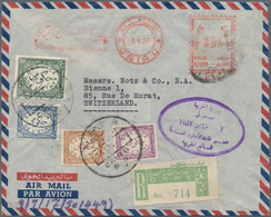 Ägypten - Dienstmarken: 1957/1929: Official Registered Airmail Cover From Cairo To Switzerland Beari - Servizio