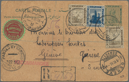 Ägypten - Ganzsachen: 1916, Stationery Card 2 M. Uprated 1 M. (2), 10 M. Canc. "TANTAH 31.5.16" Regi - Autres & Non Classés
