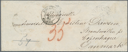 Algerien: 1860, Stampless Cover From SIDI-BEL-ABBES, 17.JUIN 60, Sent Via Transit "Marseille A Lyon" - Storia Postale