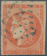 Algerien: 1870, Ceres 40 C Orange Cancelled By Dotted Numeral "5167" Sidi- Ali (Yv. 48). - Brieven En Documenten