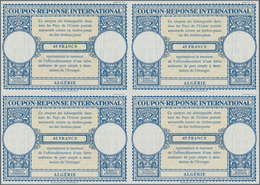Algerien: 1950s (approx). International Reply Coupon 45 Francs (London Type) In An Unused Block Of 4 - Storia Postale