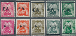 Algerien - Portomarken: 1962, EA Machine Overprints, 2 Sets, One With Regular Overprint, The Second - Algeria (1962-...)