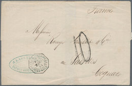 Argentinien: 1869, "CONFEDERATION ARGENTINE" French Octagon Cancel And Handwritten Tax "10" On Folde - Andere & Zonder Classificatie