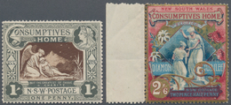 Neusüdwales: 1897, Diamond Jubilee And Hospital Charity 1d. (1s.) And 2½d. (2s.6d., Left Margin), Mi - Cartas & Documentos