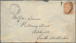Südaustralien: 1872, Letter Franked With 2 DQV Orange Red With Numeral Cancellation "181" "NORTHERN - Storia Postale