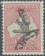 Australien: 1930, Kangaroo £2 Black And Rose With Small Mult. Wmk. Used With Two Poor Part 'Sydney' - Other & Unclassified