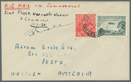 Australien: 1930 (18.-24.2.), Eight First Flight Covers Each Bearing Airmail 3d Green + KGV 1 1/2d S - Altri & Non Classificati