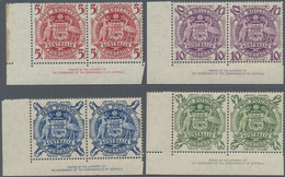 Australien: 1949/1950, Coat Of Arms Set Of Four In Horizontal Pairs From Lower Left Corners With 'AU - Autres & Non Classés