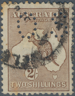 Australien - Dienstmarken Mit OS-Lochung: 1916, Kangaroo 2s. Brown Perf. OS With INVERTED 3rd. Wmk. - Servizio