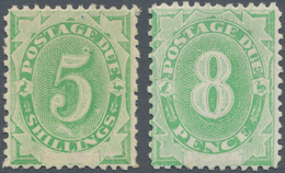 Australien - Portomarken: 1902, Postage Dues 'blank At Base' 8d. And 5s. Emerald-green, Mint Hinged - Strafport
