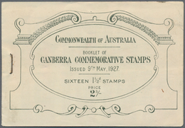 Australien - Markenheftchen: 1927, Opening Of Parliament House Canberra, 2s. Booklet Complete With T - Cuadernillos