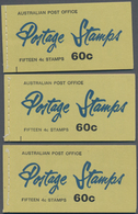 Australien - Markenheftchen: 1966, QEII 60c. Six Different Booklets Each Containing Three Panes Of F - Libretti