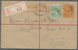 Australien - Ganzsachen: 1920 (14.9.), Registered Letter KGV 4d. Orange (NSW Stock With Red Star Opt - Postal Stationery