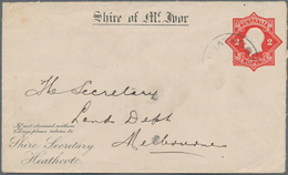 Australien - Ganzsachen: 1922/1924, Two Postal Stationery Envelopes Used, With 1922 2d. Red On White - Entiers Postaux