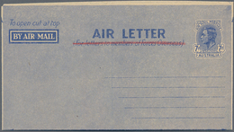 Australien - Ganzsachen: 1944, KGVI 7d AIR LETTER (two Words) Inscribed 'For Letters To Members Of F - Postwaardestukken