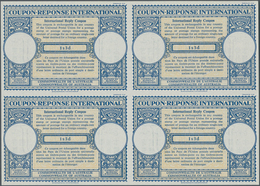 Australien - Ganzsachen: 1959. International Reply Coupon 1 S 3 D (London Type) In An Unused Block O - Postal Stationery