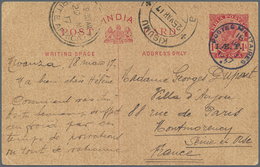 Belgisch-Kongo: 1917, Belgian Congo, Indian Expedition Force: Indian Stationery Card QV 1 Anna Carmi - Lettres & Documents