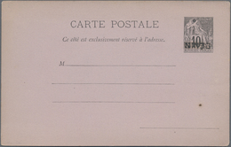 Benin: 1892/1893 Two Postal Stationery Cards And One Lettercard All Unused With Inverted Black Surch - Benin – Dahomey (1960-...)