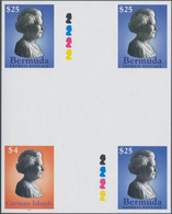 Bermuda-Inseln: 2003, QEII Definitive Issue IMPERFORATE Block Of Four With Vertical And Horiz. Gutte - Bermudas