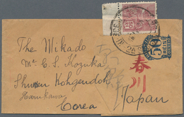 Brasilien: 1926/30, To Korea: Two Registered Covers From Pernambuco (endorsed "Pelo ALMANZORRA") Res - Autres & Non Classés