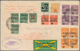 Brasilien - Privatflugmarken Varig: 1930, Registered Flight Cover From Porto Alegre To Rio De Janeir - Luchtpost (private Maatschappijen)