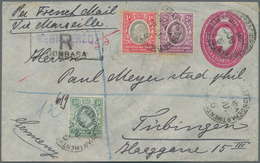 Britisch-Ostafrika Und Uganda - Ganzsachen: 1904 Postal Stationery Envelope 1a. Carmine Used Registe - Protectorados De África Oriental Y Uganda