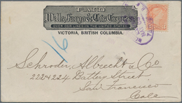 Canada - Britisch-Columbia Und Vancouverinsel: 1875, 3 D QV Small Type On Envelope With Imprint "PAI - Lettres & Documents