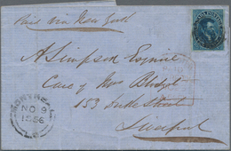 Canada - Colony Of Canada: 1856, 10 D Blue, Good To Large Margins, Tied By Target Cancel, Single Fra - ...-1851 Préphilatélie