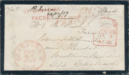 Canada: 1857, Mourning Cover Sent From "TORONTO DEC 24 1857" To Loer Allinthwaith Nr. Kendal, Old En - Autres & Non Classés